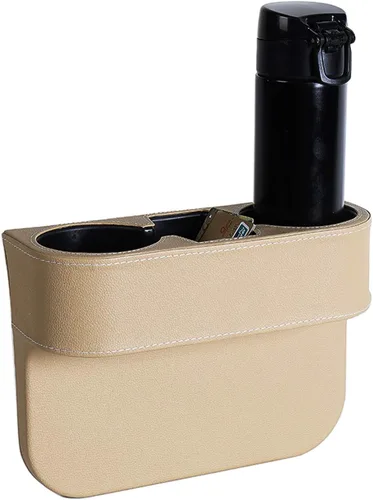 Vista 11 de Portavasos de automóvil, portavasos para asiento delantero automático, cubierta de piel sintética, soporte para bebidas, organizador de relleno