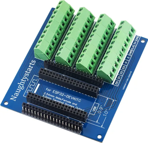 Vista 12 de para ESP32 Placa de ruptura 30 pines GPIO 1 en 3 Placa de expansión Bloques de terminal de 3.81mm 0.15" para módulo ESP32 ESP-WROOM-32 ESP32-DevKitC