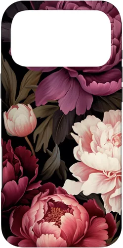 Vista 22 de Carcasa para iPhone 17 con diseño floral de peonía rosa magenta y rubor