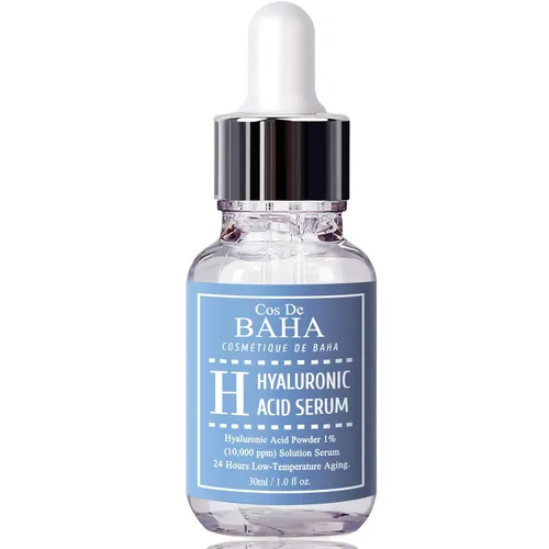 Vista 10 de Cos De BAHA - Suero hialurónico de 1 onza líquida, hialuronato de sodio puro, 10,000 ppm, suero facial hidratante para piel seca y deshidratada