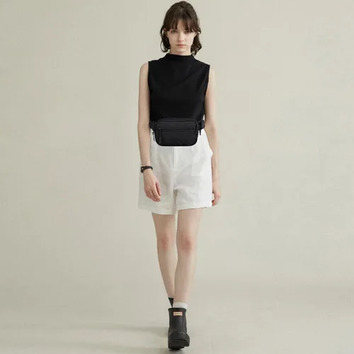 Vista 2 de Telena Riñonera para mujeres y hombres, riñonera cruzada de moda para mujer con correa ajustable, 216-Negro, Moderno