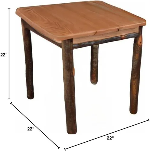 Vista 2 de Mesa auxiliar cuadrada grande de nogal teñido natural Amish Natural Stain