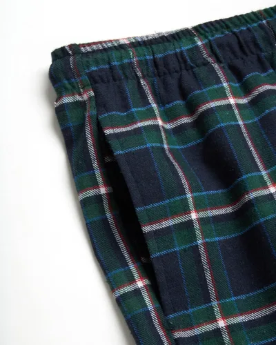 Vista 3 de U.S. Polo Assn. Conjunto de pijama para hombre, camiseta de manga larga de punto gofre de 3 piezas, pantalones de franela y pantalones cortos