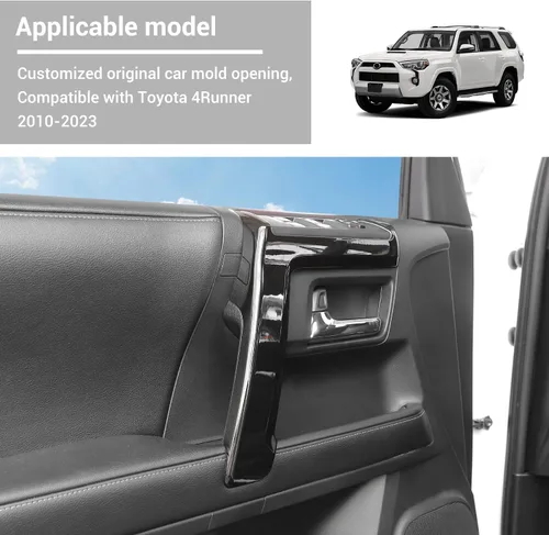 Vista 5 de Hoolcar Cubierta interior para manija interior de puerta compatible con Toyota 4Runner 2010-2023, color negro