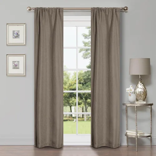 Vista 25 de BNM - Paneles de cortinas opacas para oscurecer la habitación, cortinas para cocina, dormitorio, oficina, ventanas de sala de estar, detalles