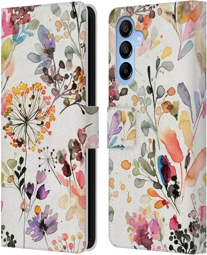 Vista 99 de Head Case Designs Officially Licensed Ninola Beige Wild Grasses Leather Wallet Case Compatible with Samsung Galaxy A07 4G