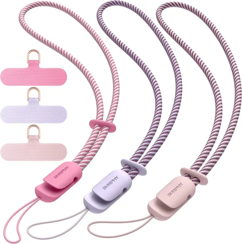 Vista 16 de SURPHY Paquete de 3 correas de muñeca para teléfono con lengüeta de sujeción para teléfono celular, correa para teléfono celular, correa para A