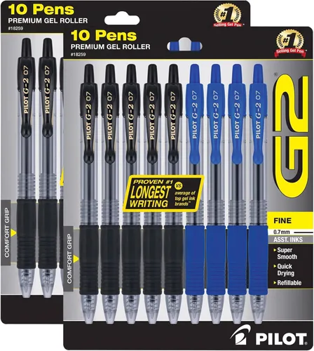 Vista 9 de PILOT G2 Premium Gel Pens, Extra Fine Point 0.5mm, Assorted Inks, 5-Pack Surtido