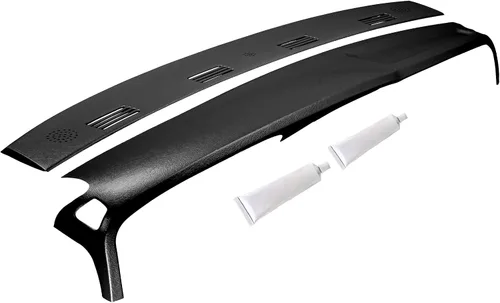 Vista 9 de DashSkin Tapa moldeada de dos piezas para salpicadero compatible con Dodge Ram 2002-2005 (Ram 2500 y 3500 2003-2005) en gris pizarra oscura gris