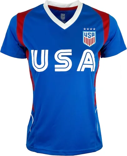 Vista 5 de Icon Sports Camiseta oficial de U.S. Soccer 4 Star USWNT Players Girls's Gameday Shirts Camiseta de fútbol