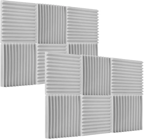 Vista 6 de Acoustic Foam Panels 12 Pack, 12x12x1 Inch Sound Absorbing Foam Dark gray