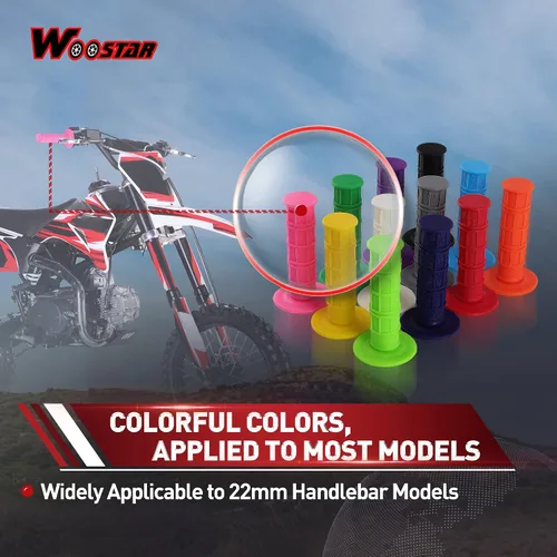 Vista 5 de WOOSTAR Empuñaduras de mango de acelerador estándar de 0.866 in de 7/8" YL-E033-131-143 Rosa