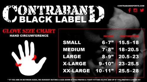 Vista 2 de Contraband Black Label 5150 - Guantes de cuero para levantamiento de pesas sin dedos, duraderos y ligeros, guantes de gimnasio de cuero dividido