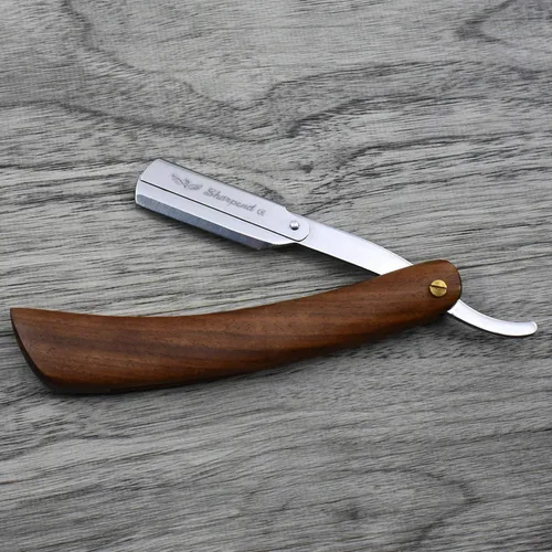 Vista 4 de Sharpend Maquinilla de afeitar recta profesional para hombres Hecho a mano de acero inoxidable Kit de maquinilla de afeitar recta Maquinilla