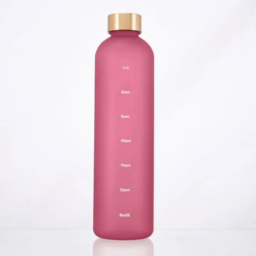 Vista 9 de Eforcase Botella de agua de plástico de 32 onzas, botella de agua delgada Rosa