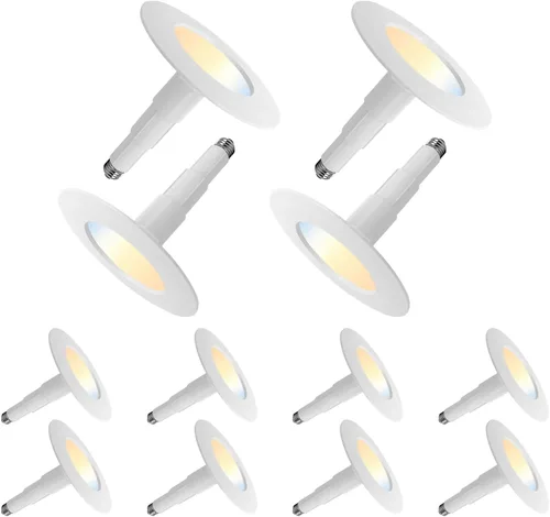 Vista 16 de Soliseed - Paquete de 4 unidades de iluminación LED empotrable de 5/6 pulgadas 5CCT, luz de techo regulable, color seleccionable