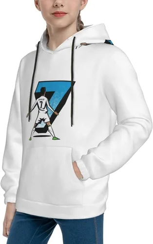 Vista 7 de LUJA DLING Ronaldo #7 Cr7 - Sudadera con capucha para adolescentes, niños y niñas, con bolsillo