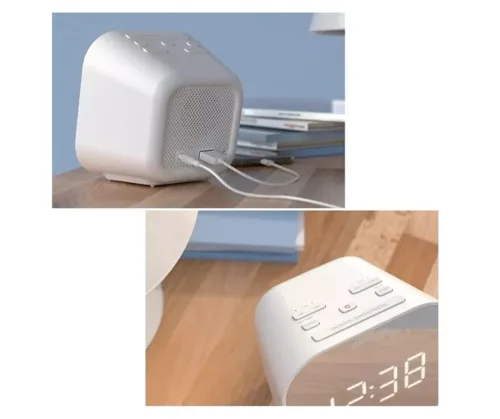 Vista 3 de Reloj Despertador Philips Diseño Espejo Puerto Usb