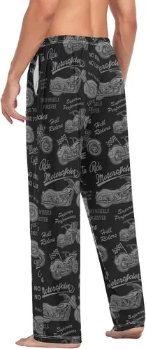 Vista 6 de Red Polka Dot Plaid Pajama Pants Mens Lounge Pants Super Soft Men Pajama Bottoms with Pockets Drawstring