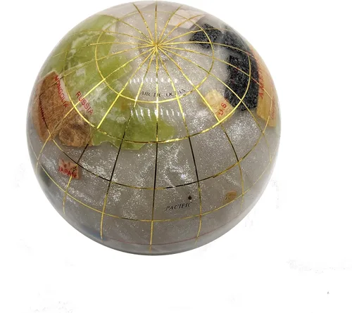 Vista 2 de Unique Art - Papel de globo de 3 pulgadas con diseño de perlas y piedras preciosas