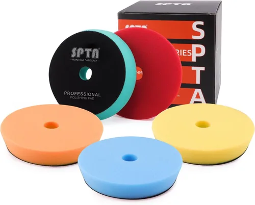 Vista 10 de SPTA Blue T60 Mini juego de almohadillas de corte moderado, 5 almohadillas de pulido de esponja de 1.3 pulgadas/1.260 in, kit de almohadillas