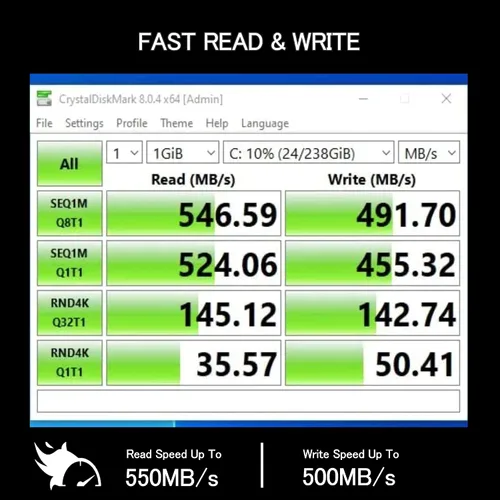 Vista 4 de mSATA SSD 128GB SATA 3 6Gb/s 3D NAND Mini unidad interna de estado sólido para computadora portátil de escritorio (mSATA, 128GB)