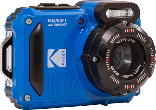 Vista 4 de Kodak PIXPRO WPZ2 - Cámara digital + estuche negro para apuntar y disparar + tarjeta microSDHC de 32 GB (azul)