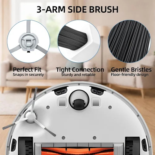 Vista 7 de Kit de accesorios D10 Plus de 18 piezas compatibles con DreameBot D10 Plus (RLS3D) / Dreame D10 Plus Robot Aspirador Piezas de Repuesto 2 Cepillos