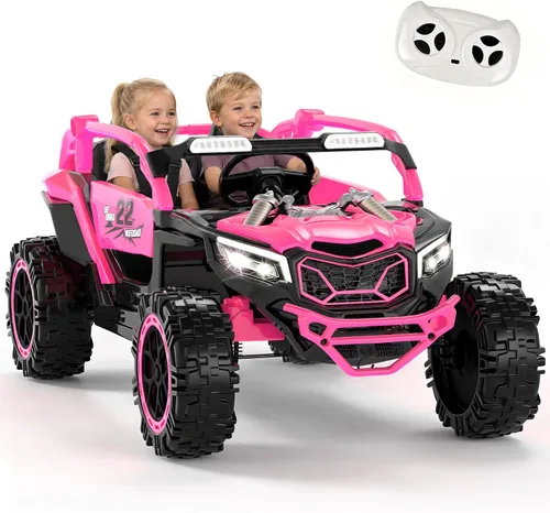 Vista 9 de 24V Ride on Toys for Kids, 2 Seater Electric Car w/Remote Control, 4 Wheel Suspension, Max 5 MPH, Slow Start, 2X200W, Bluetooth, Music, LED Light