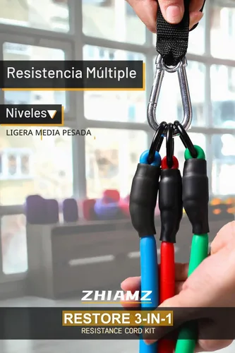 Vista 2 de Resistance Bands with Handles, Exercise Bands with Handles, Door Anchor