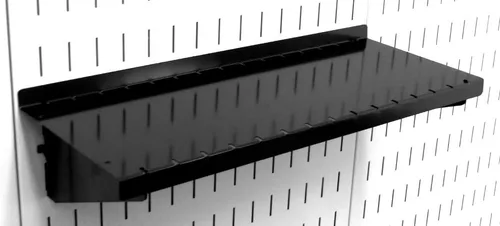 Vista 4 de Wall Control KT-200-DLX B Panel de Almacenamiento Ranurado Surtido de Ganchos Deluxe, Negro y ASM-SH-1606 B Conjunto de Estante Profundo
