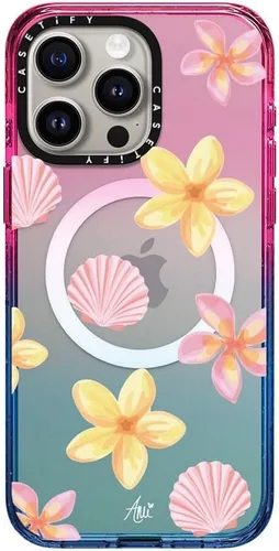 Vista 36 de CASETiFY Funda para iPhone 15 Pro Max, compatible con MagSafe Protección contra caídas de grado militar 4x de 8.2 pies Cheetah Paradise Pink