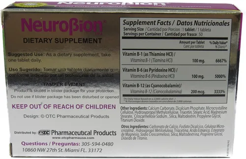 Vista 2 de Neurobion Classic 20 Tabletas Vitamina B Potenciador Energético - Formula Clasica