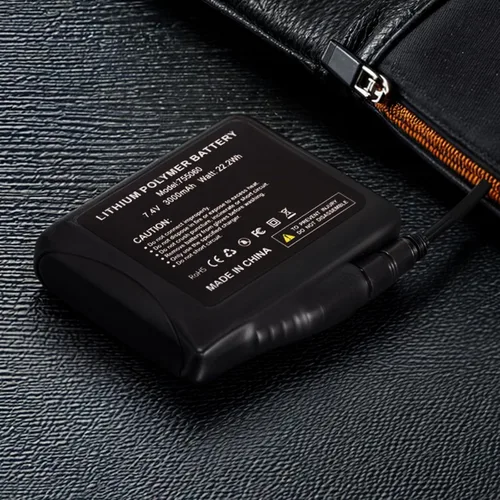 Vista 7 de Paquete de batería de 22.2 WH 7.4 V para guantes calentados, juego de repuesto de polímero de litio recargable compatible con guantes, calcetines