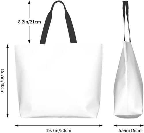 Vista 6 de Bolsa de mano personalizada, diseña tu propio texto/foto/logotipo impreso, bolso de hombro personalizado de gran capacidad para hombres/mujeres