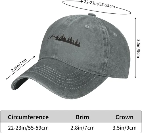 Vista 6 de XAC Gorra de béisbol al aire libre de algodón suave para papá de montaña unisex