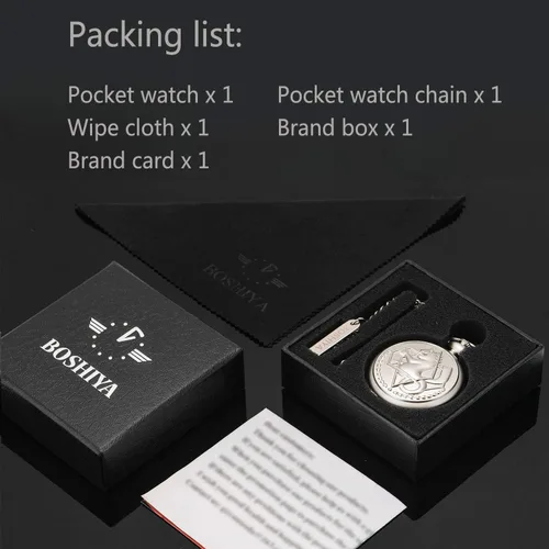 Vista 7 de BOSHIYA Fullmetal Alchemist - Reloj de bolsillo con caja de cadena para accesorios de cosplay, mercancía de anime