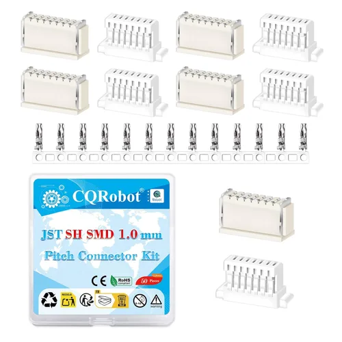 Vista 30 de CQRobot JST EL 4.5 mm de paso 2 pines conector electrónico IC macho, enchufes hembra carcasa y kit de terminales de crimpado en T macho/hembra. 50