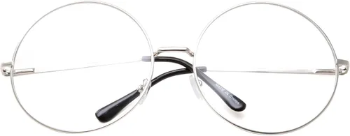 Vista 3 de grinderPUNCH XXL - Lentes de moda supergrandes con marco circular redondo transparente