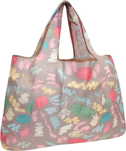 Vista 7 de allydrew Bolsas de comestibles reutilizables de nylon plegables grandes, ballenas azules