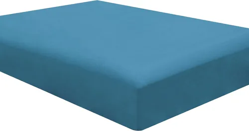 Vista 15 de Sábana bajera ajustable de algodón de 18.0 in de profundidad, 800 hilos, 100 % algodón, 1 sábana bajera ajustable solo suave transpirable satén Aqua