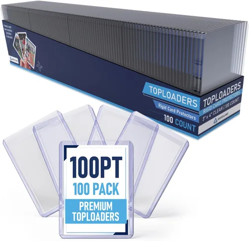 Vista 12 de Premium Seamless 20PT - 360PT Thick Top Loaders for Cards Top Loader Card Holder, Baseball Card Sleeves Hard Plastic, Hard Trading Cards Sleeves