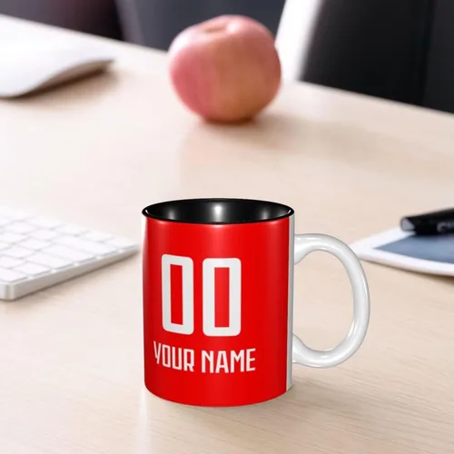 Vista 7 de Taza de café personalizada de Canadá diseñada y fabricada en Estados Unidos, taza de fútbol de cerámica personalizada de la Copa Nacional, añade tu