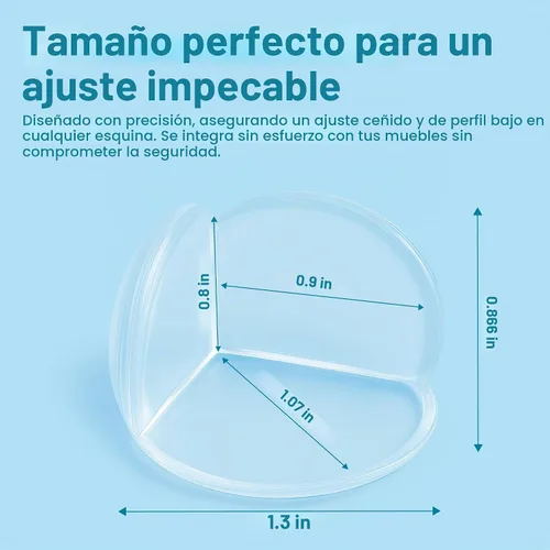 Vista 2 de Paquete de 15 protectores de esquina de mesa en forma de bola para Transparente Transparente 15 Piezas Redondo