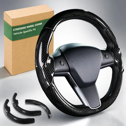 Vista 12 de Funda para volante para Tesla Model 3 (2017-2023) / Modelo Y (2020-2024), antideslizante, agarre cómodo, transpirable, accesorios personalizados