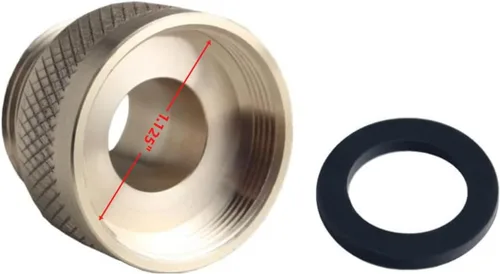 Vista 2 de DEWHEL SM01.125 Adaptador de disyuntor de vacío compatible con Arrowhead PK1360 Válvula antisifón Incluye arandela de goma