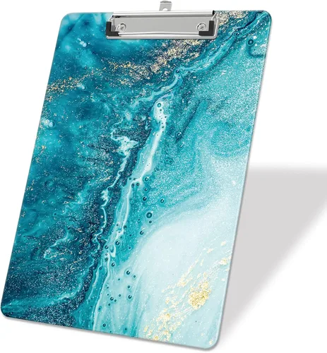 Vista 28 de Portapapeles de plástico A4, lindo portapapeles con clip tamaño carta estándar 9 x 12.5 pulgadas, decorativo para oficina para estudiantes, mujeres