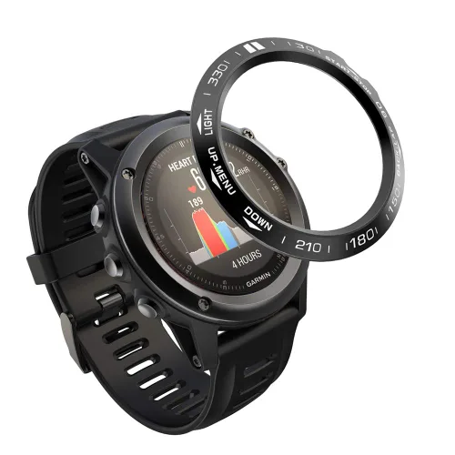Vista 10 de AISPORTS Anillo de bisel compatible con Garmin Fenix 3/Fenix 3 HR bisel Loop cubierta adhesiva antiarañazos acero inoxidable bisel de metal marco