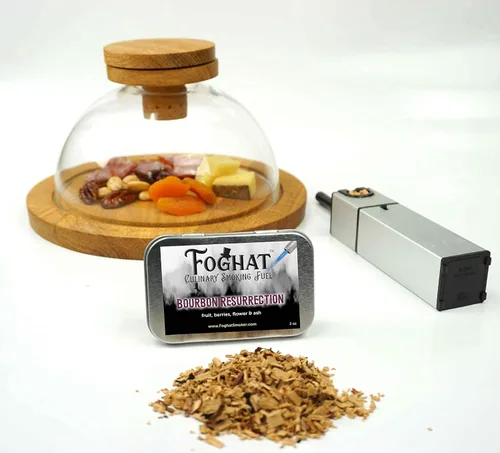 Vista 7 de THOUSAND OAKS BARREL Foghat Culinary Smoking Fuel Gourmet Bundle: Cherry Tempest + Bourbon Resurrection + Cascanueces Nuez Dulce, Nuez Pecana