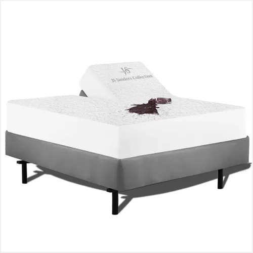 Vista 9 de Flex Head - Protector de colchón impermeable tamaño Queen para camas ajustables con números de sueño, 100% algodón de rizo, estilo ajustado de 34